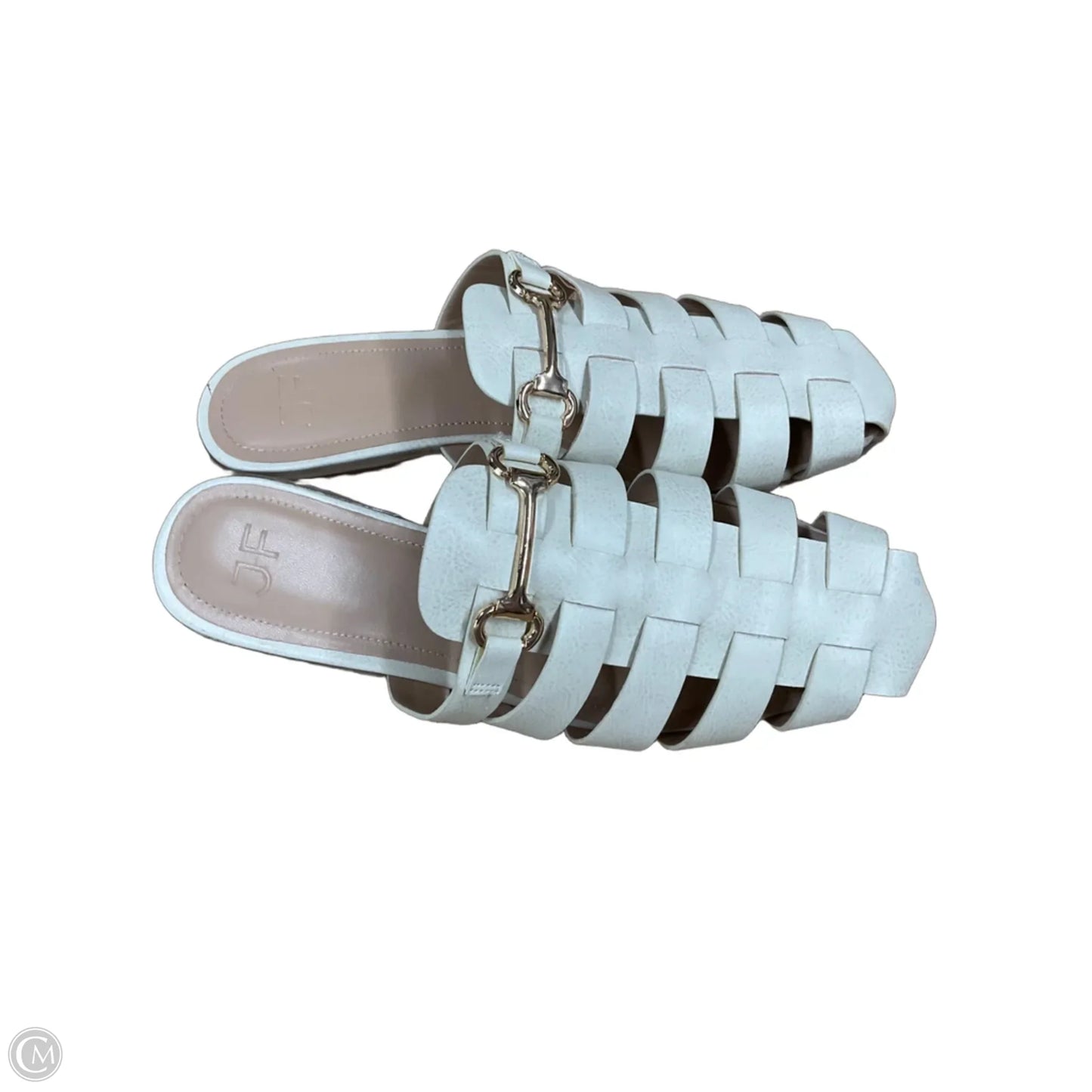 Sandals Flats By Jf In Cream, Size: 7