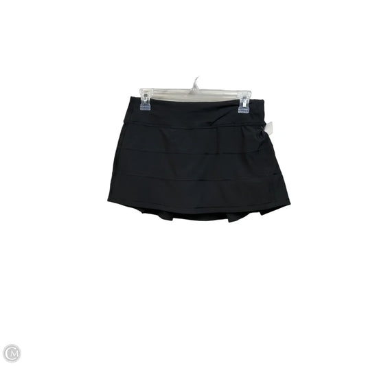 Athletic Skort By Lululemon In Black, Size: S