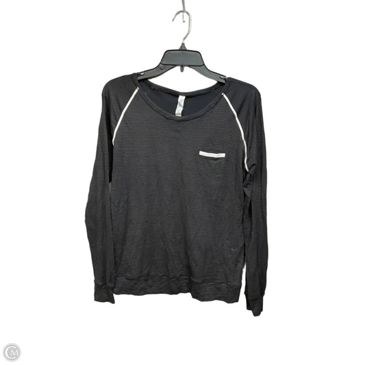 Athletic Top Long Sleeve Collar By Lululemon In Black, Size: S