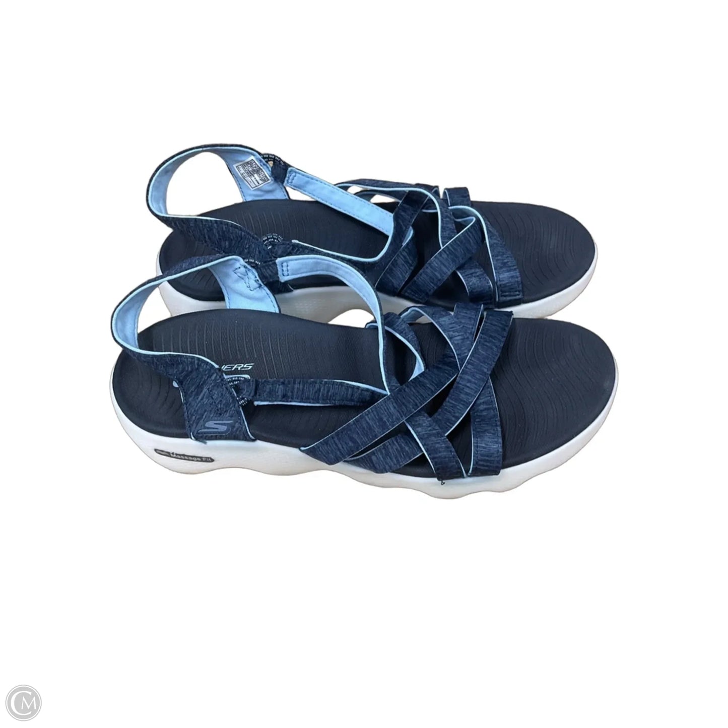 Sandals Flats By Skechers In Blue, Size: 10