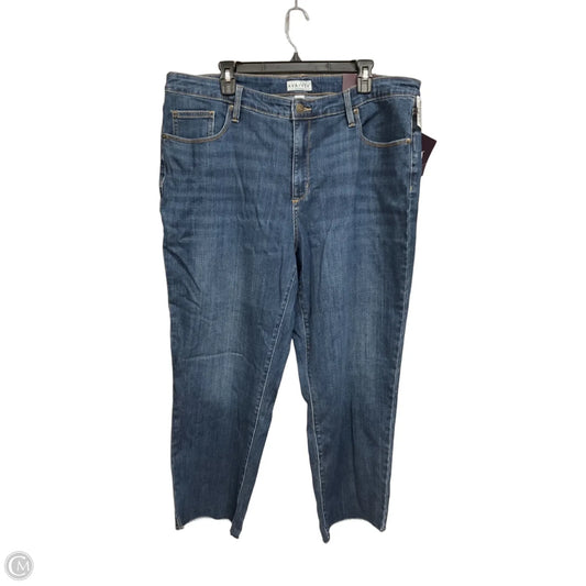 Jeans Cropped By Ava & Viv In Blue Denim, Size: 20