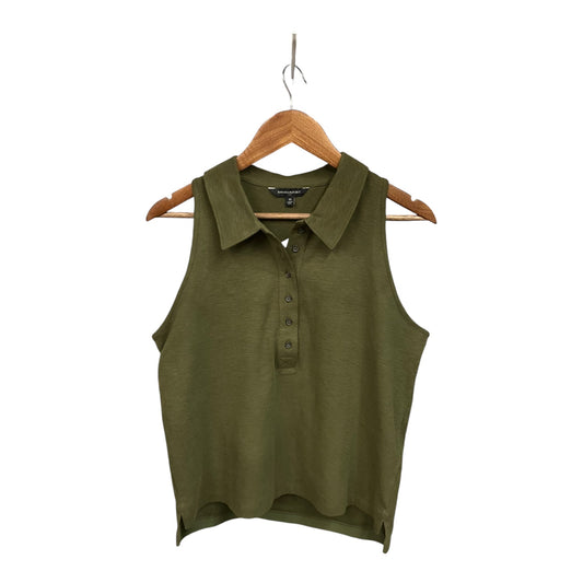 Top Sleeveless By Banana Republic In Green, Size: M