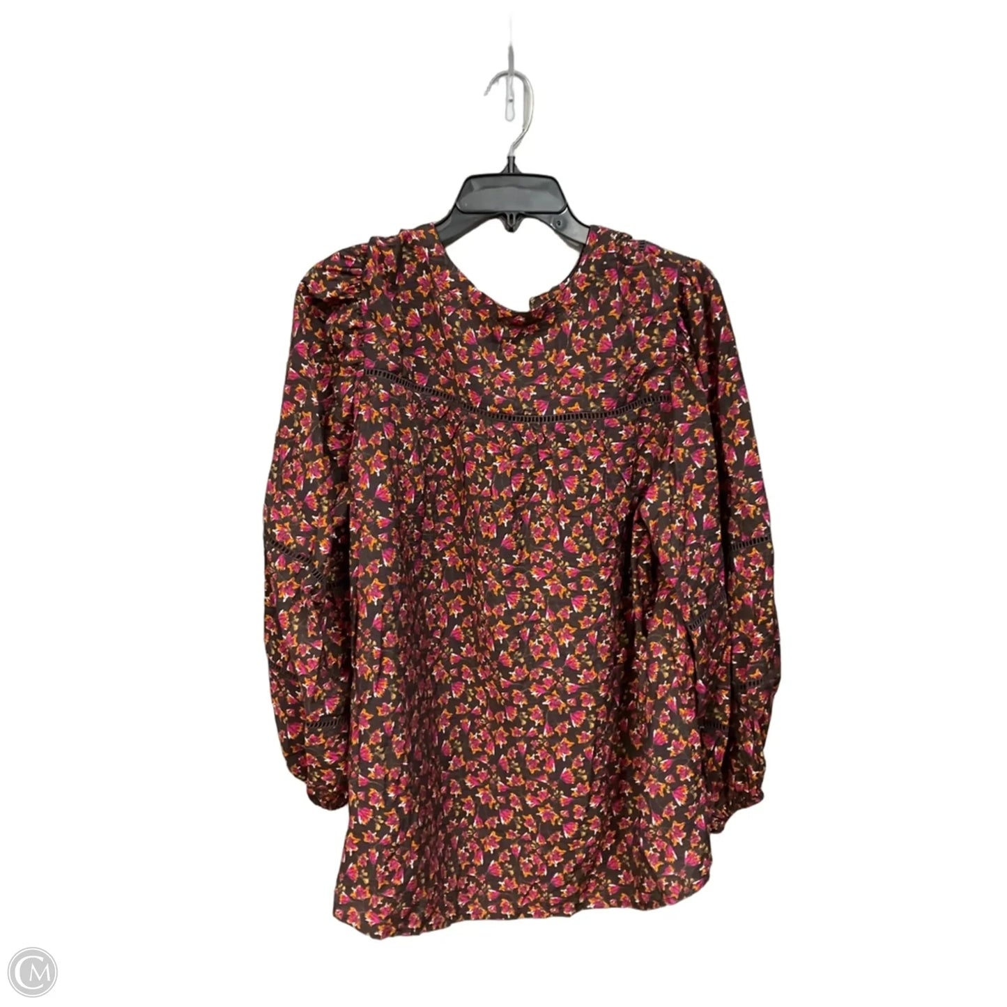 Top 3/4 Sleeve By The Pioneer Woman In Brown & Pink, Size: Xl