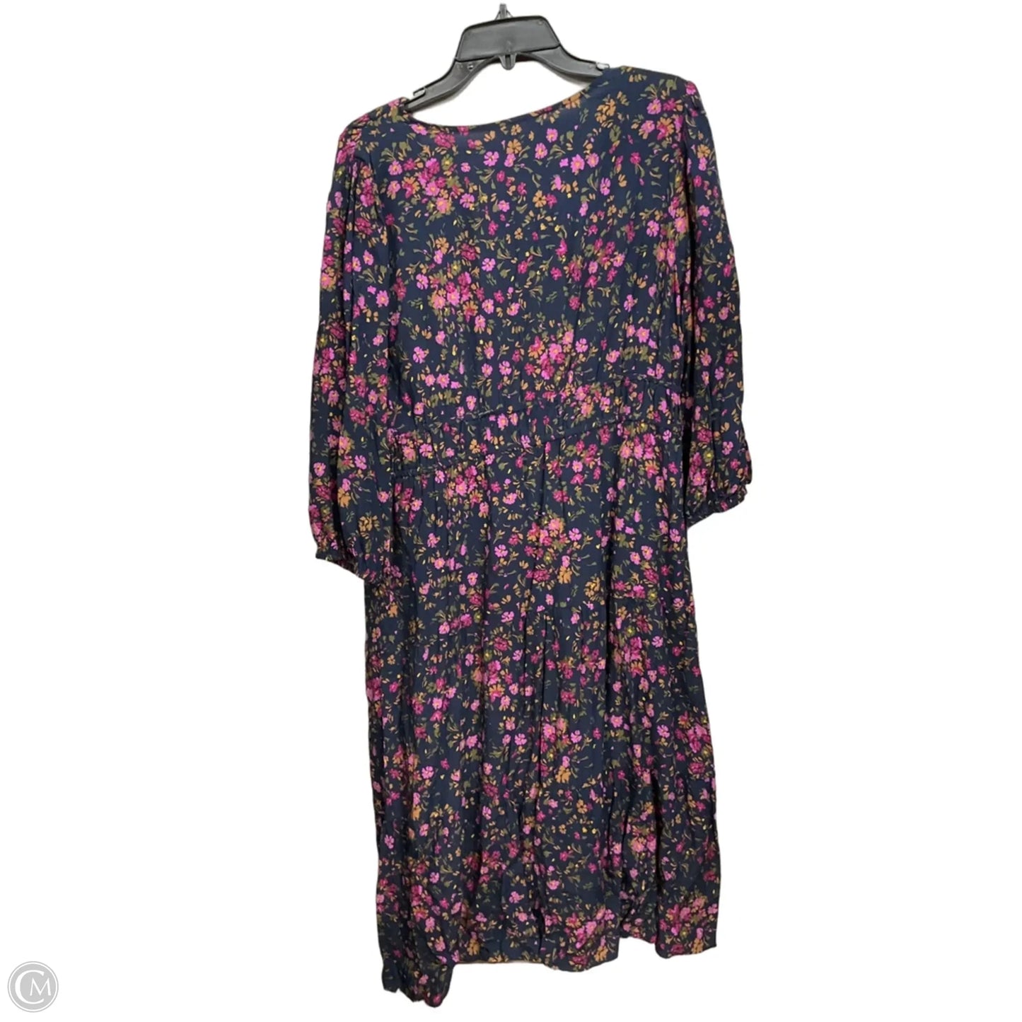 Dress Casual Maxi By Time And Tru In Floral Print, Size: L