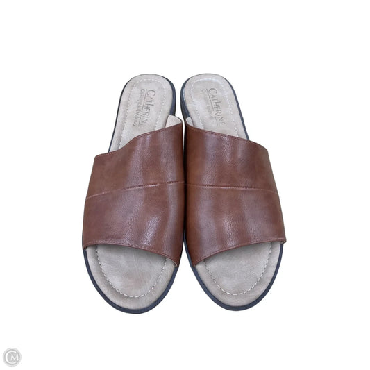 Sandals Flats By Catherine Malandrino In Brown, Size: 10