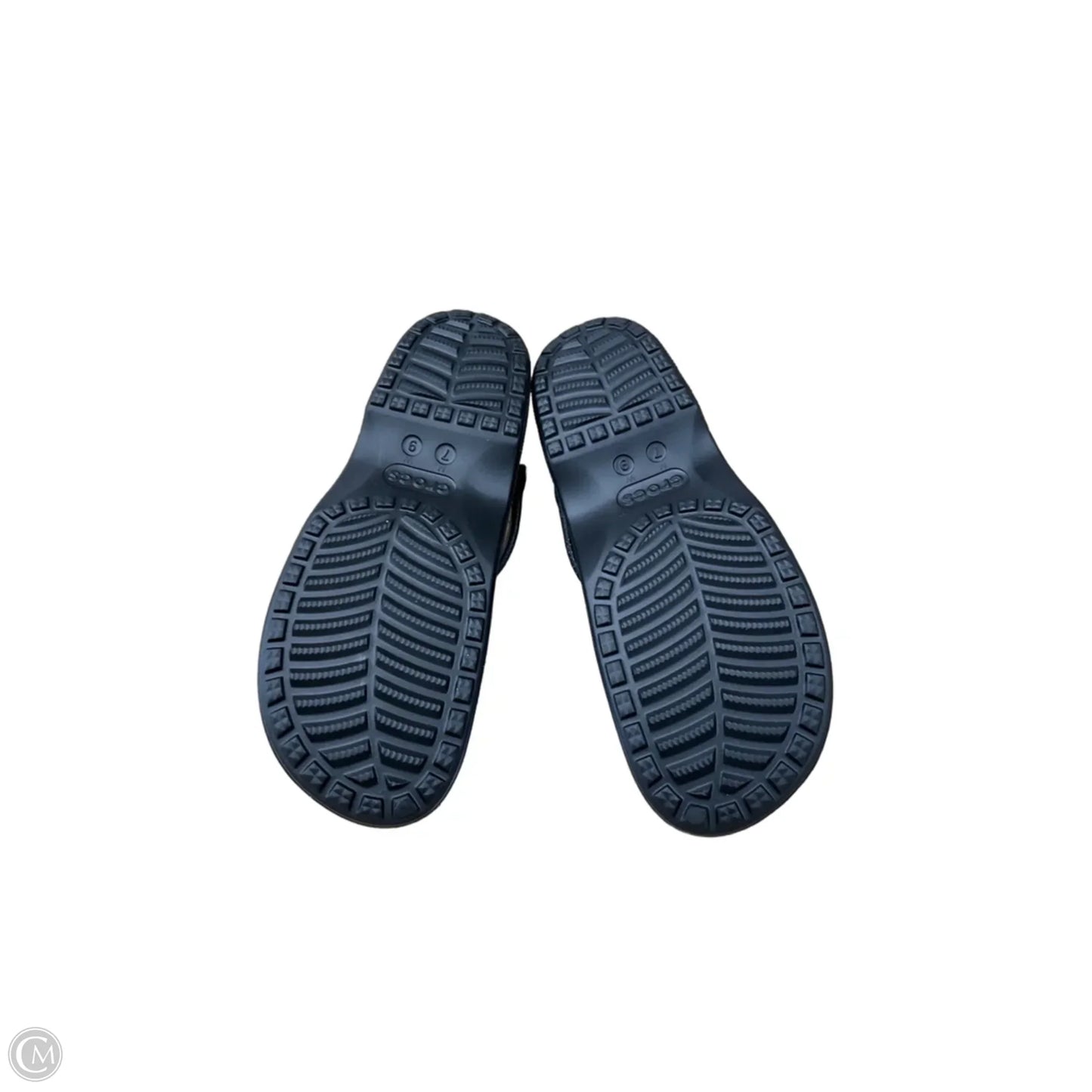 Shoes Flats By Crocs In Black, Size: 9