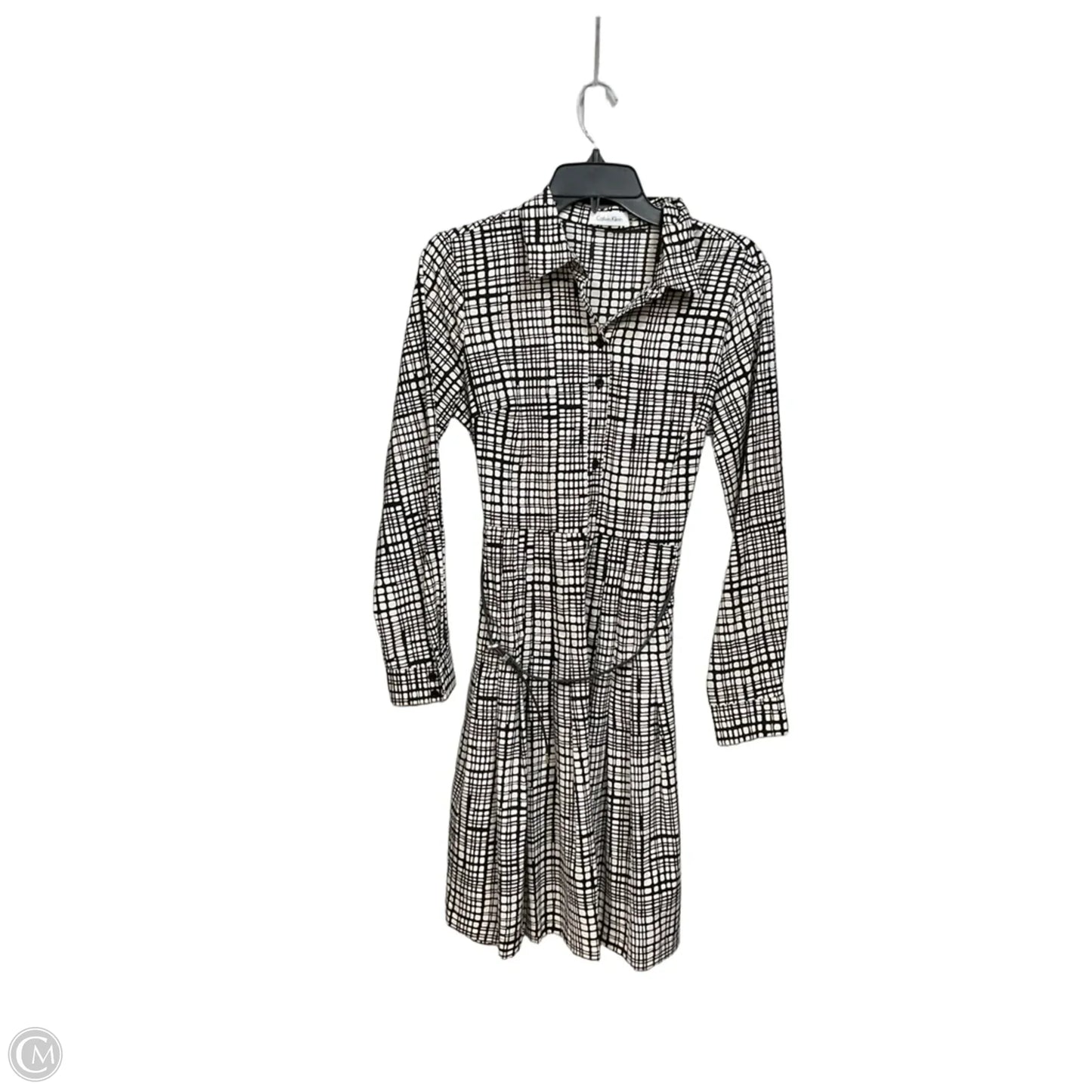 Dress Casual Short By Calvin Klein In Black & Tan, Size: S