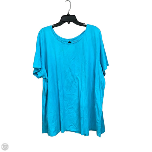 Top Short Sleeve By Roamans In Blue, Size: 3x