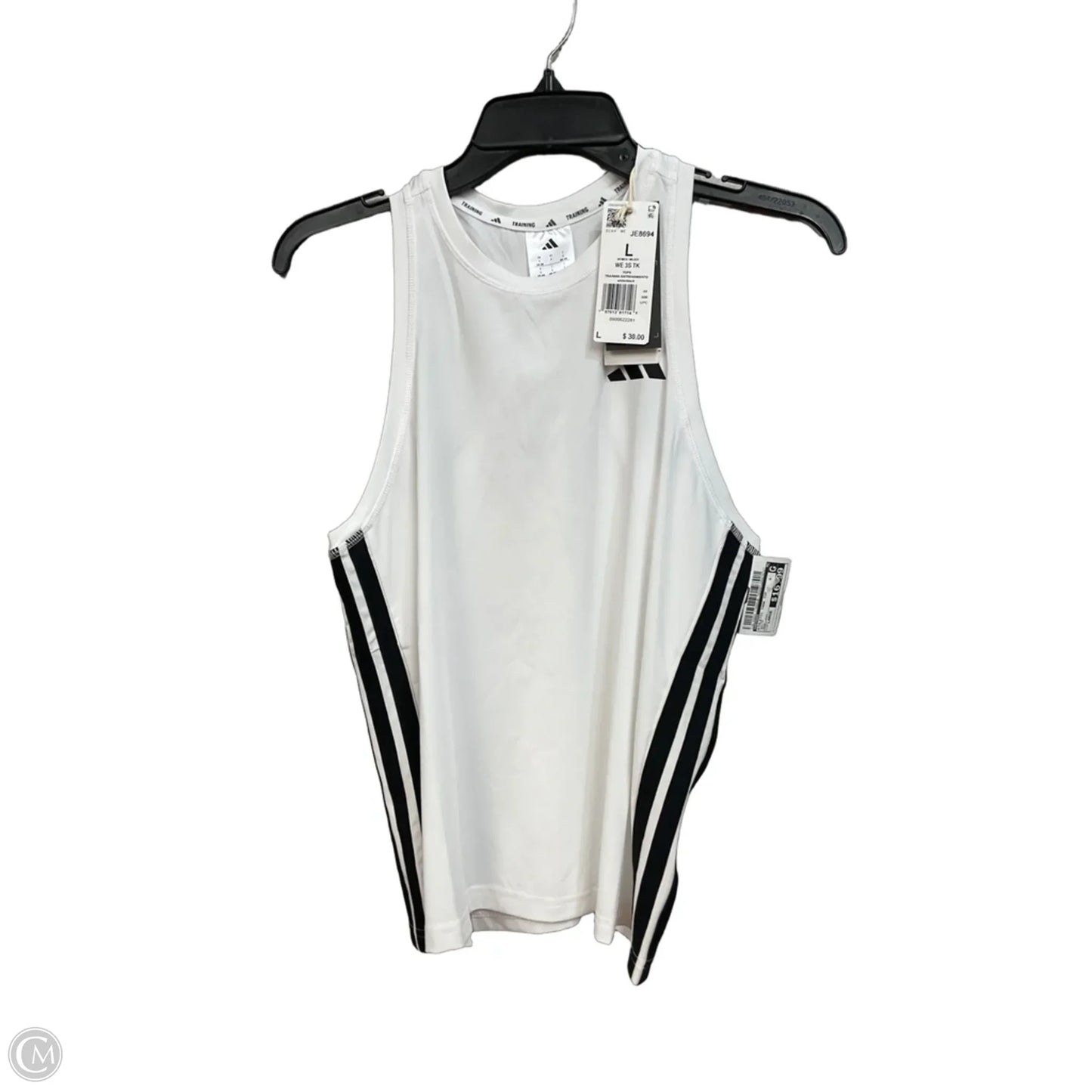 Athletic Tank Top By Adidas In White, Size: Large