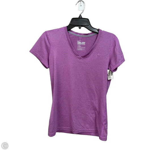 Athletic Top Short Sleeve By Nike Apparel In Purple, Size: S
