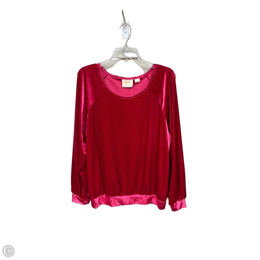 Top Long Sleeve By Maeve In Pink, Size: Xl