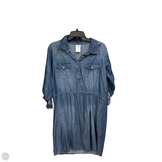 Dress Casual Midi By Serra In Blue Denim, Size: L