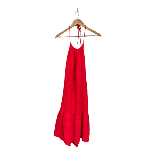 Dress Casual Midi By Loft In Red, Size: S