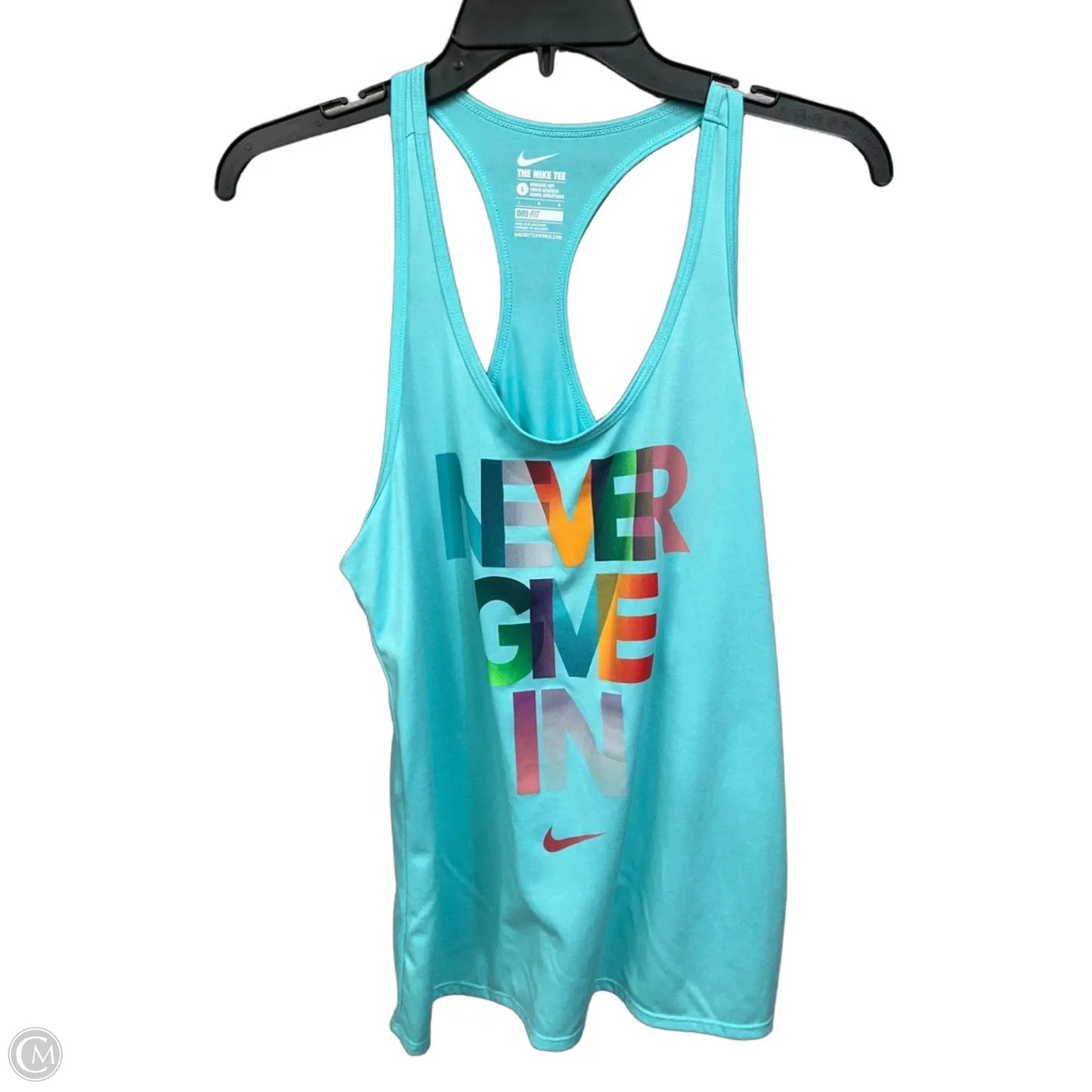 Athletic Tank Top By Nike Apparel In Teal, Size: L