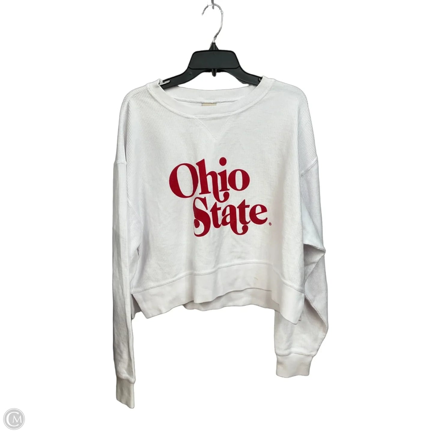 Top Long Sleeve By Chicka-d In White, Size: L