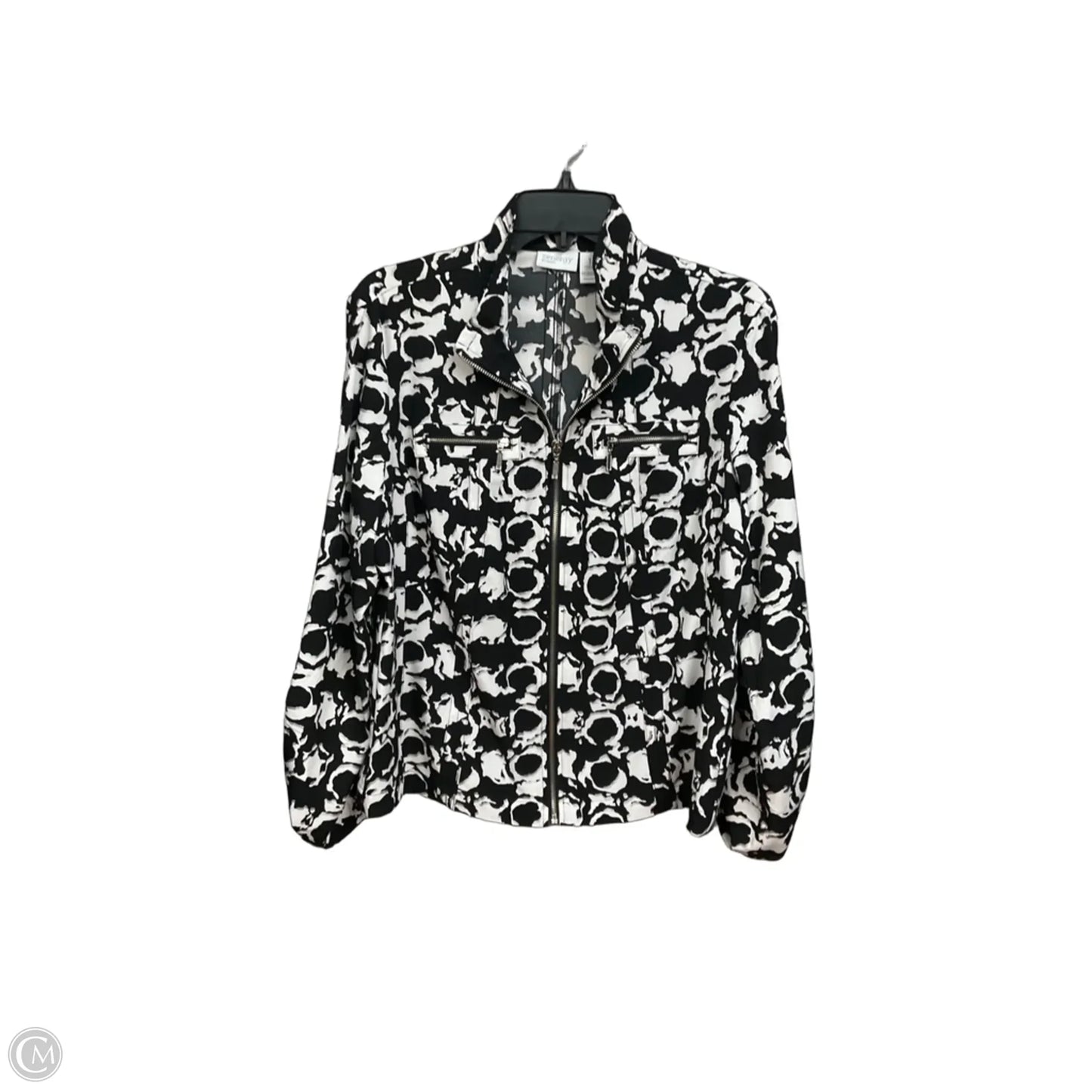 Jacket Other By Chicos In Black & White, Size: M