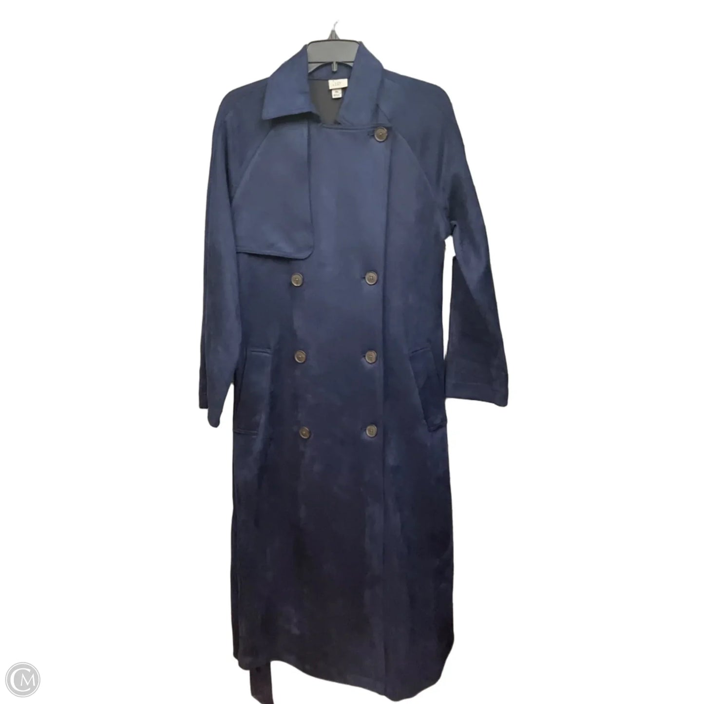 Coat Trench Coat By A New Day In Navy, Size: Xs