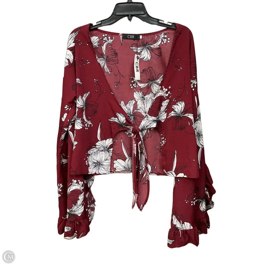 Top Long Sleeve By Clothes Mentor In Maroon, Size: M
