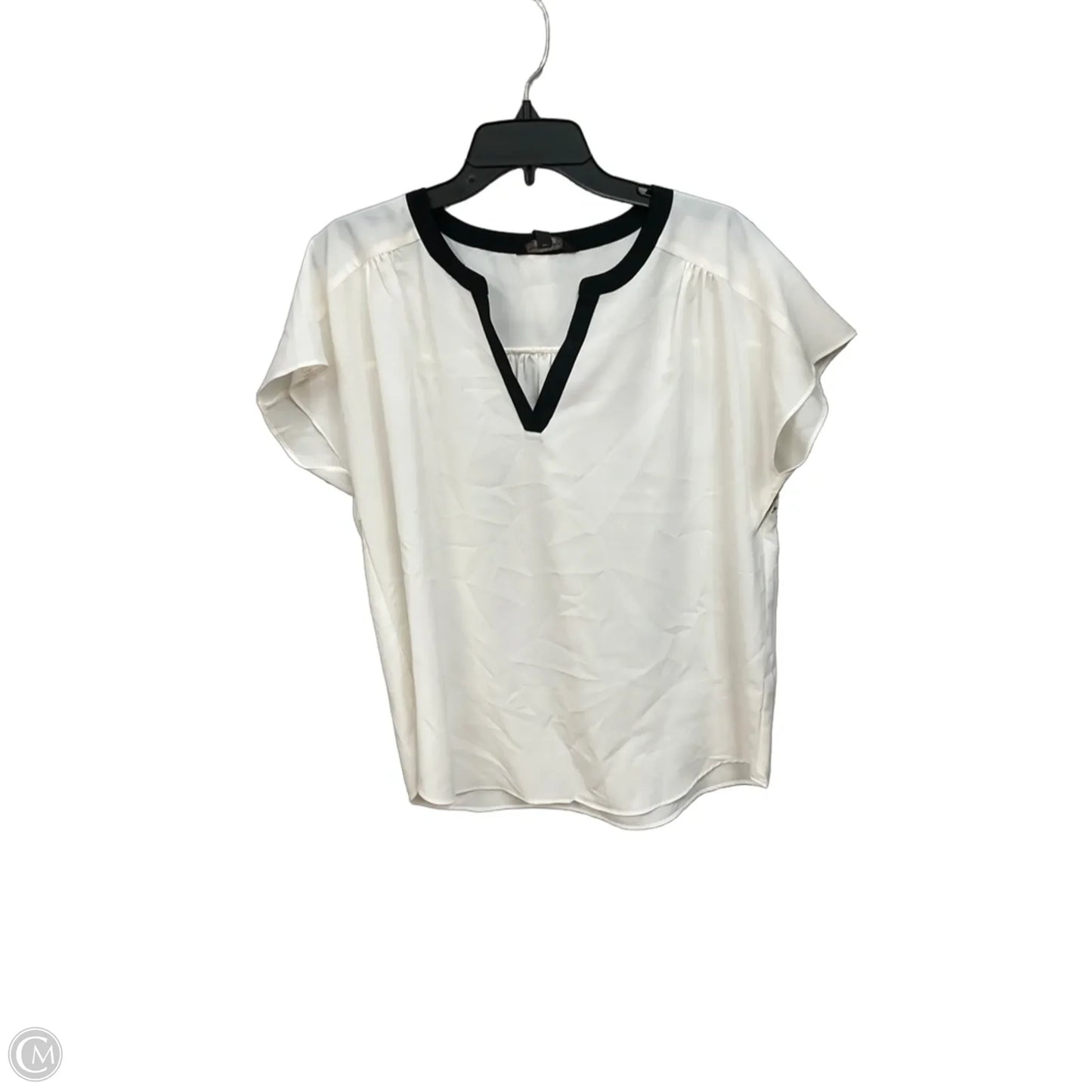 Top Short Sleeve By Banana Republic In White, Size: L