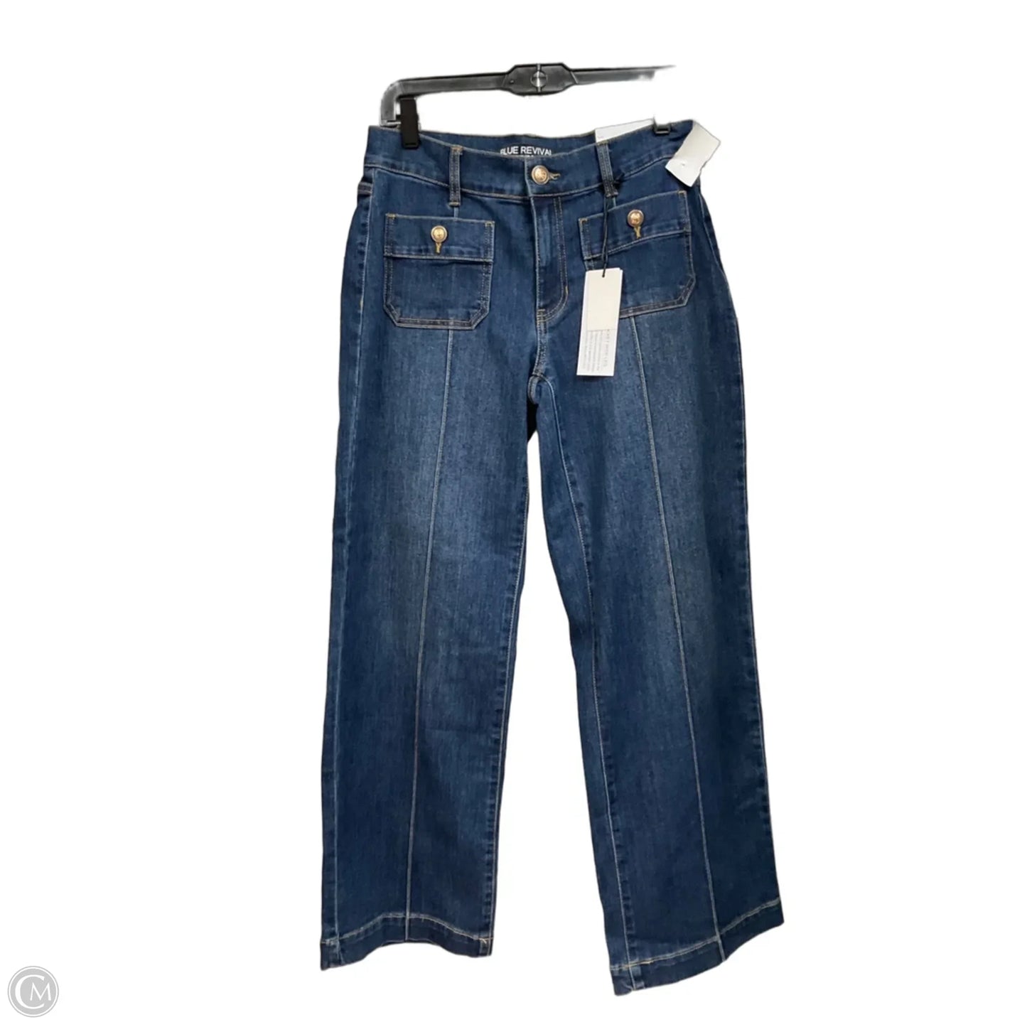 Jeans Wide Leg By Clothes Mentor In Blue Denim, Size: 4