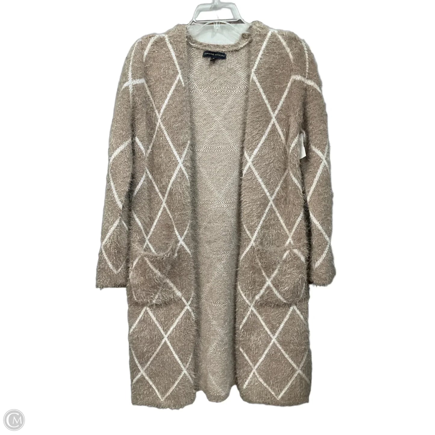 Cardigan By Adrienne Vittadini In Tan, Size: M
