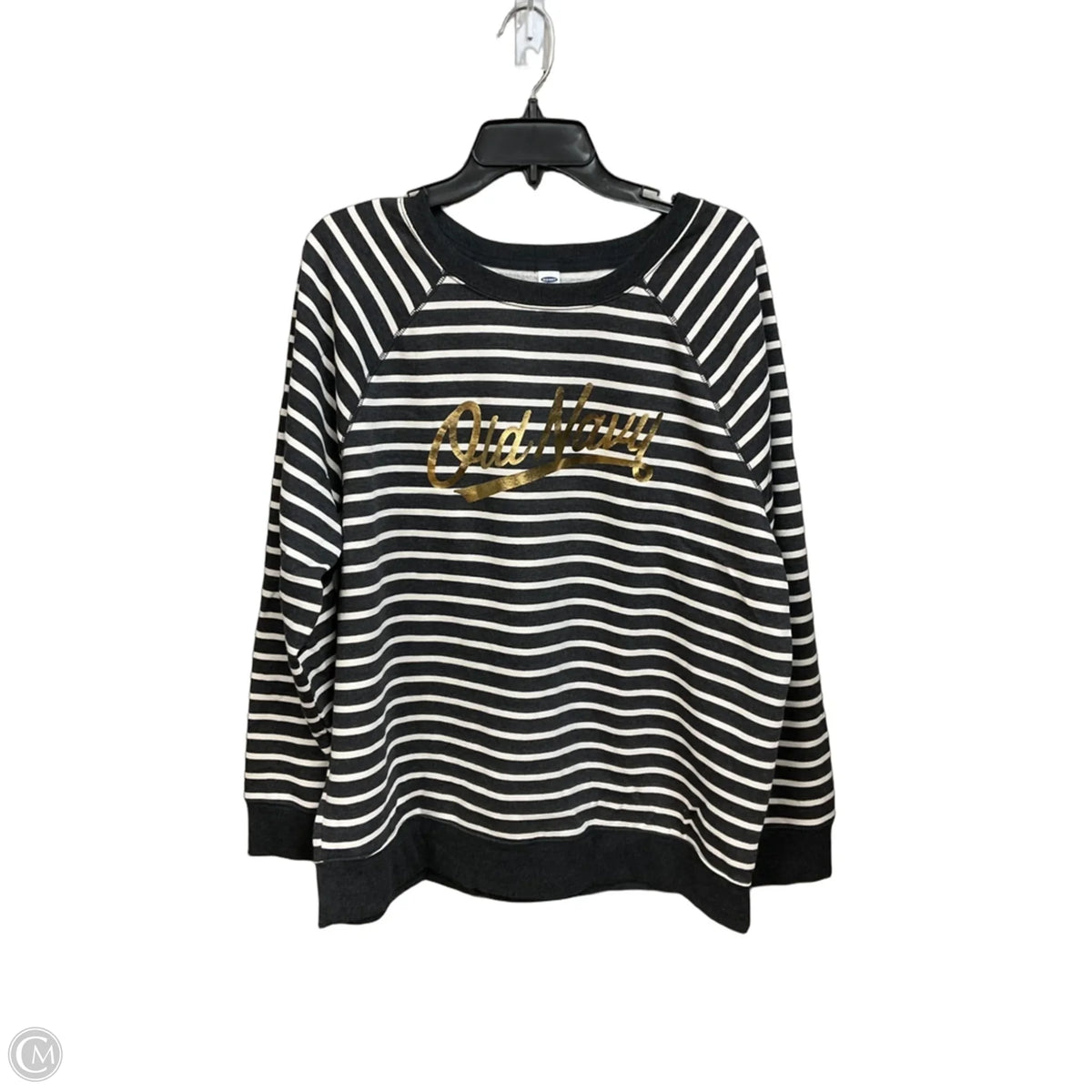 Sweatshirt Collar By Old Navy In Striped Pattern, Size: Xl