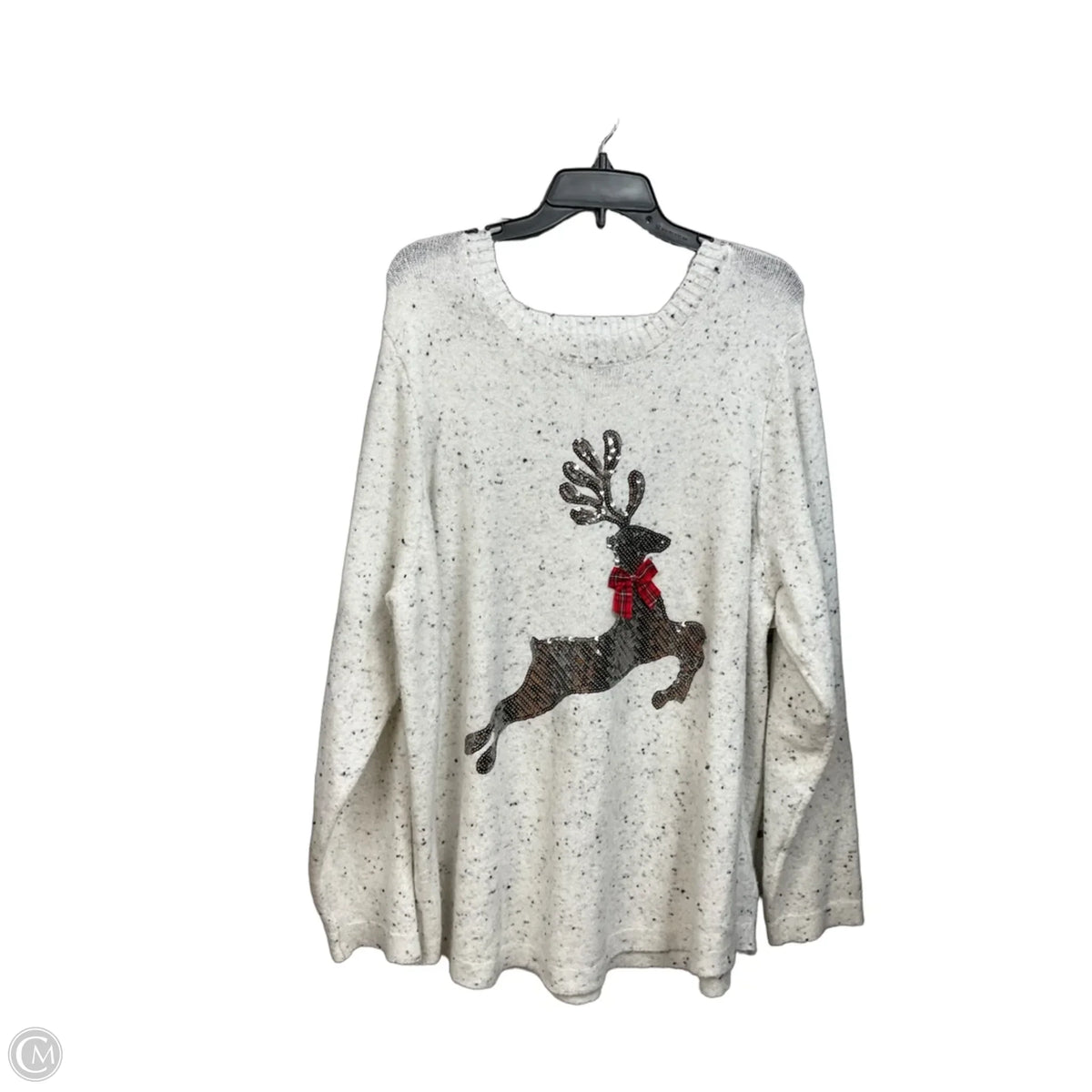 Sweater By Karen Scott In Grey, Size: 4x