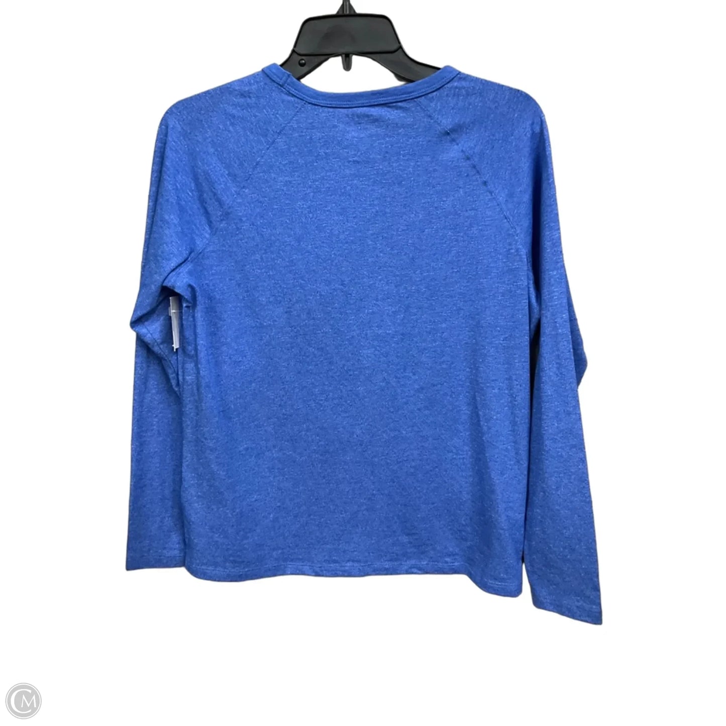 Athletic Top Long Sleeve Collar By Champion In Silver, Size: S