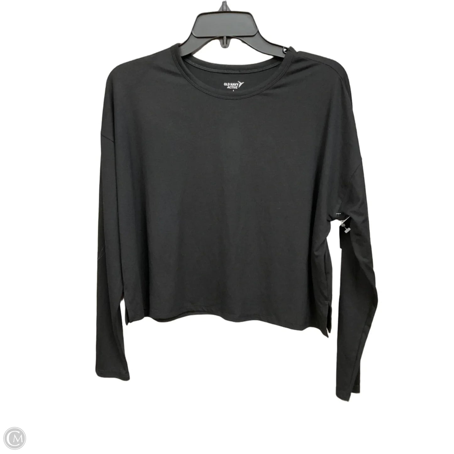 Athletic Top Long Sleeve Collar By Old Navy In Black, Size: S