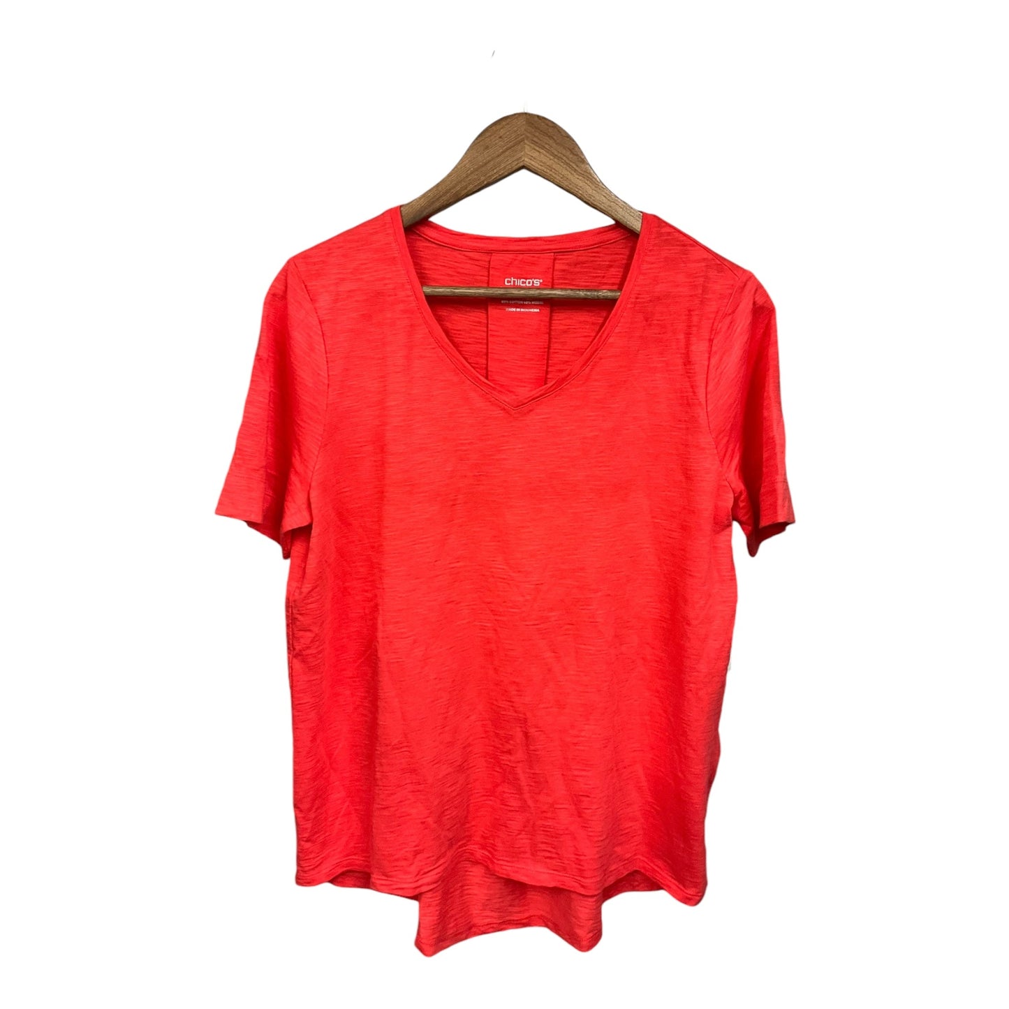 Top Short Sleeve By Chicos In Orange, Size: M