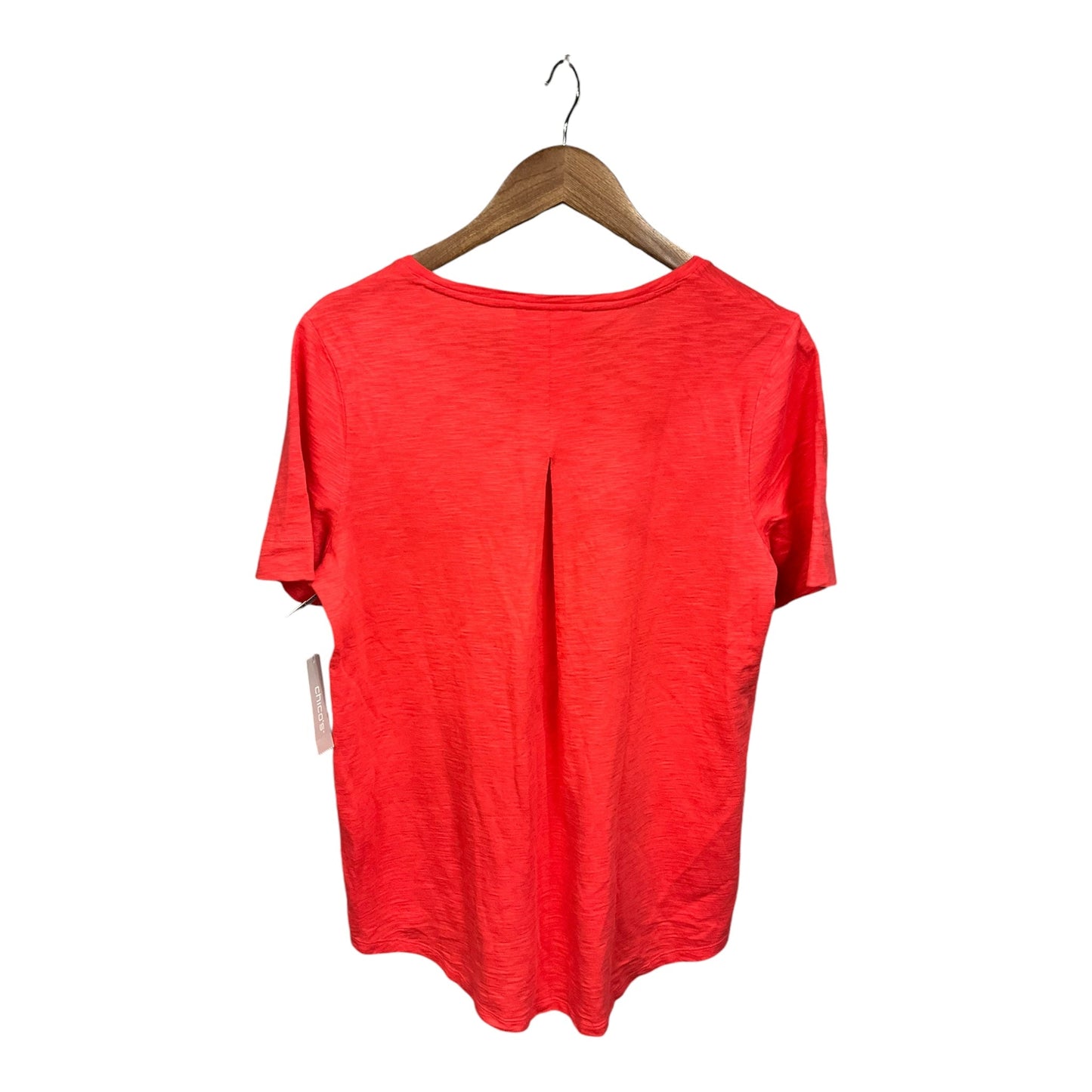 Top Short Sleeve By Chicos In Orange, Size: M