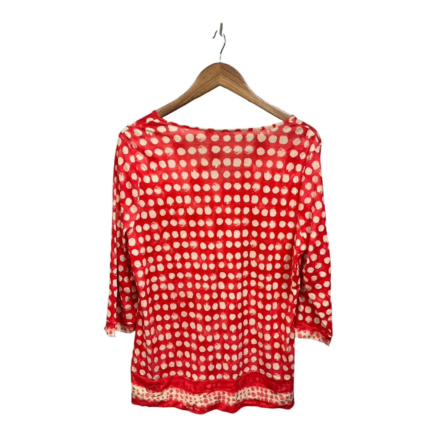 Top 3/4 Sleeve By Chicos In Polkadot Pattern, Size: L