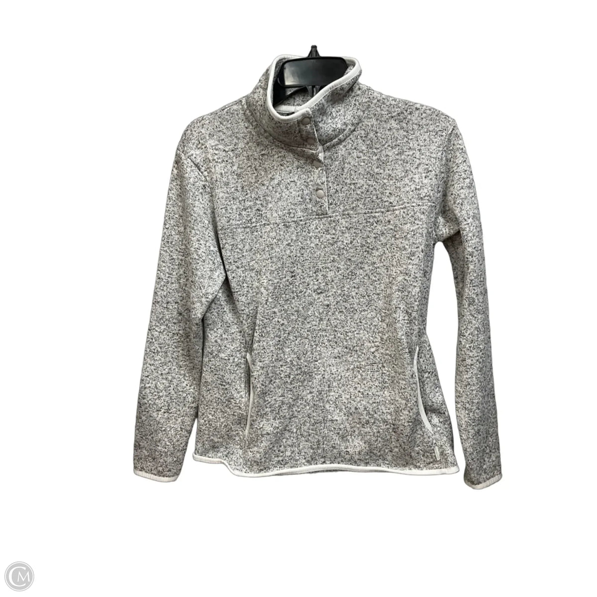 Sweatshirt Collar By Eddie Bauer In Grey, Size: M