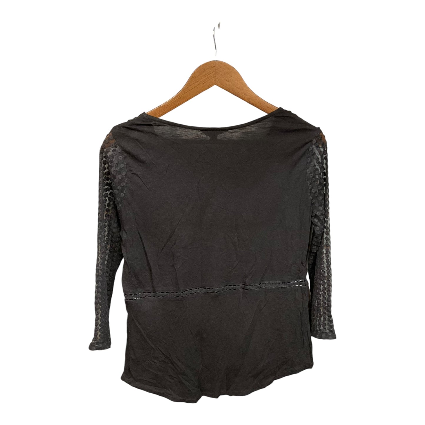 Top 3/4 Sleeve By Lucky Brand In Black, Size: S