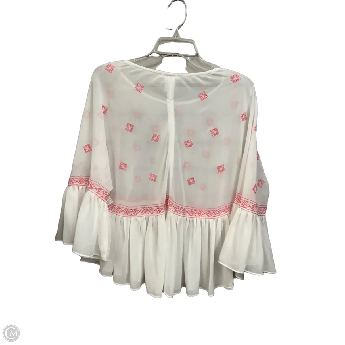 Blouse 3/4 Sleeve By Esley In White, Size: M
