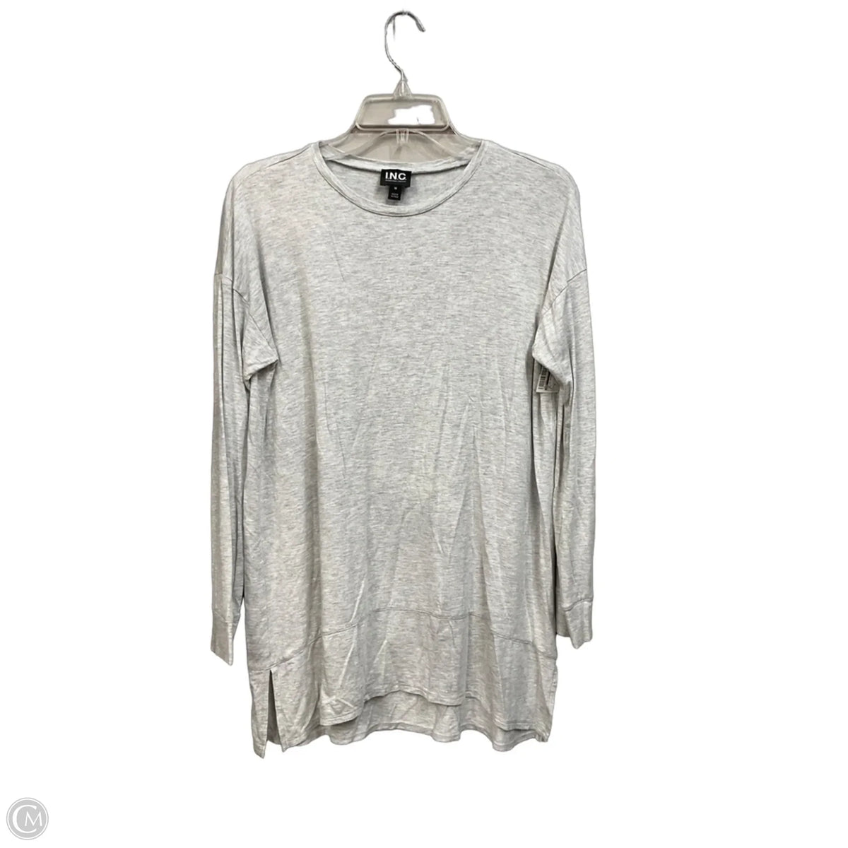 Top Long Sleeve Basic By Inc In Grey, Size: M