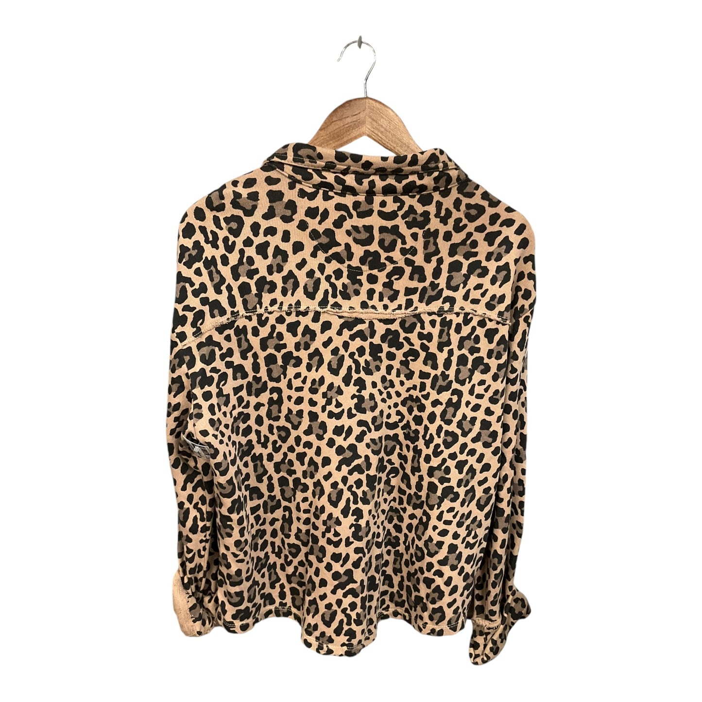 Jacket Shirt By Clothes Mentor In Animal Print, Size: S