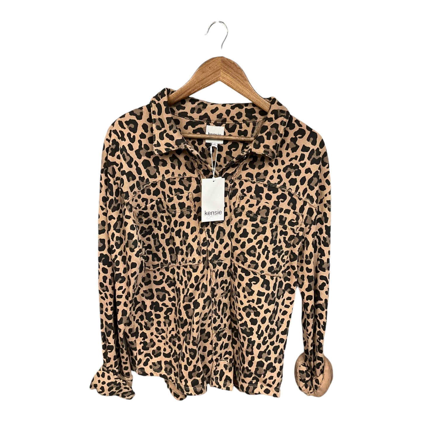 Jacket Shirt By Clothes Mentor In Animal Print, Size: S