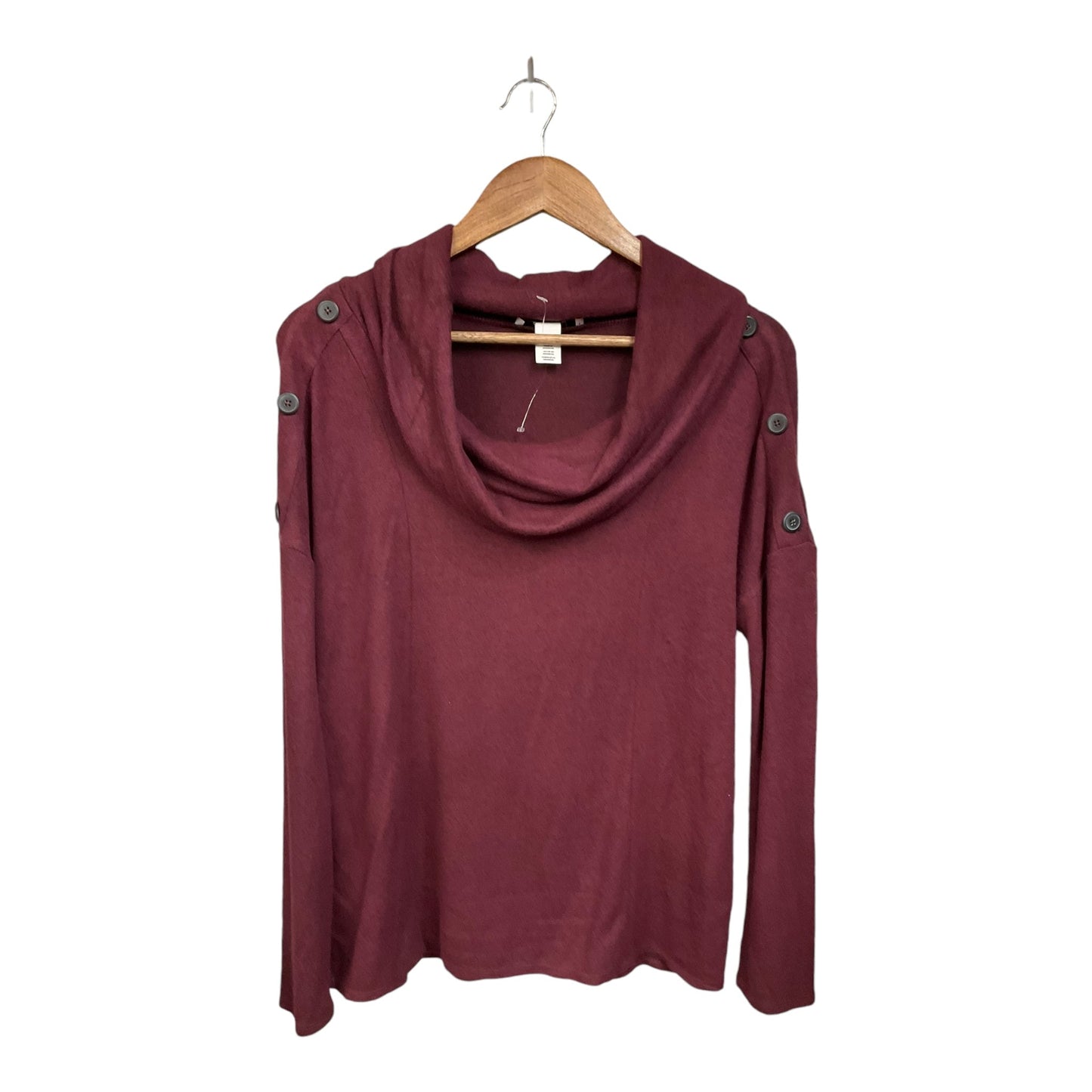 Top Long Sleeve By White House Black Market In Red, Size: M