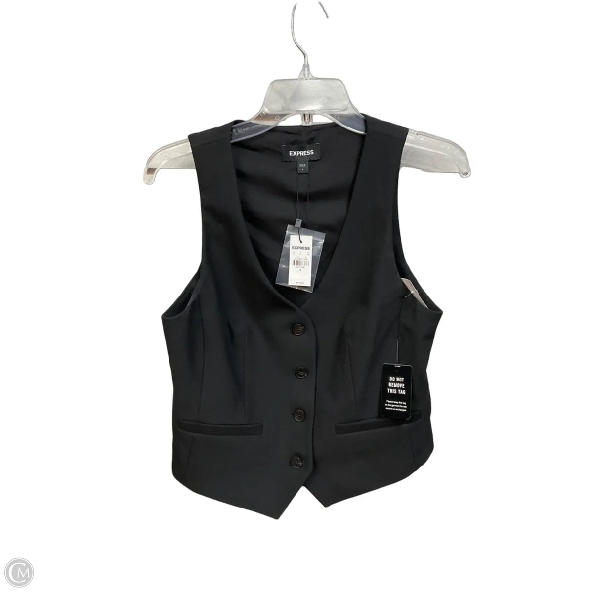 Vest Other By Express In Black, Size: S
