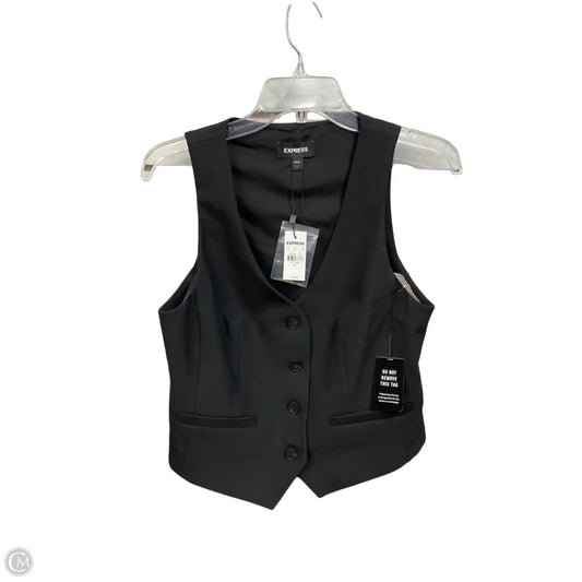 Vest Other By Express In Black, Size: S