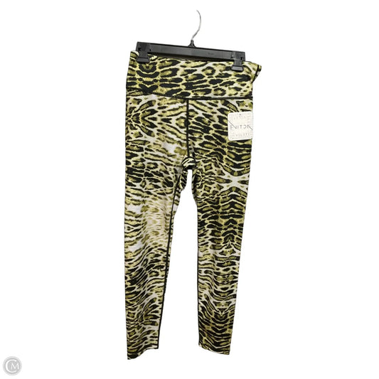 Athletic Leggings By Yelete In Black & Yellow, Size: L