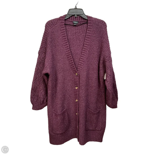 Cardigan By Torrid In Maroon, Size: 2x