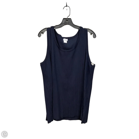 Top Sleeveless Basic By Chicos In Navy, Size: Xl