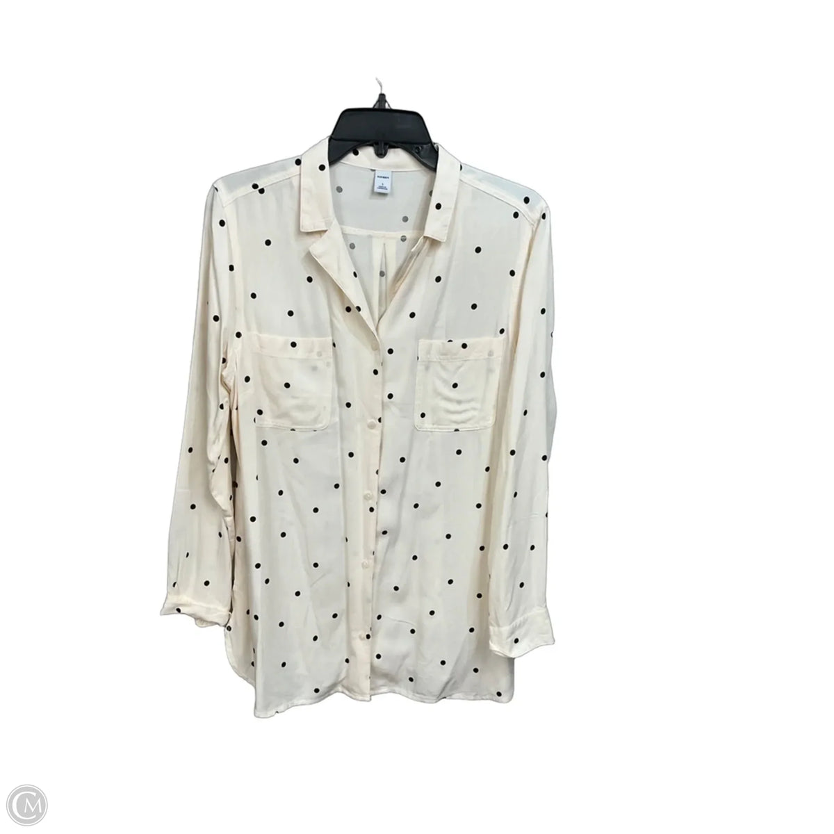Top Long Sleeve By Old Navy In Polkadot Pattern, Size: L