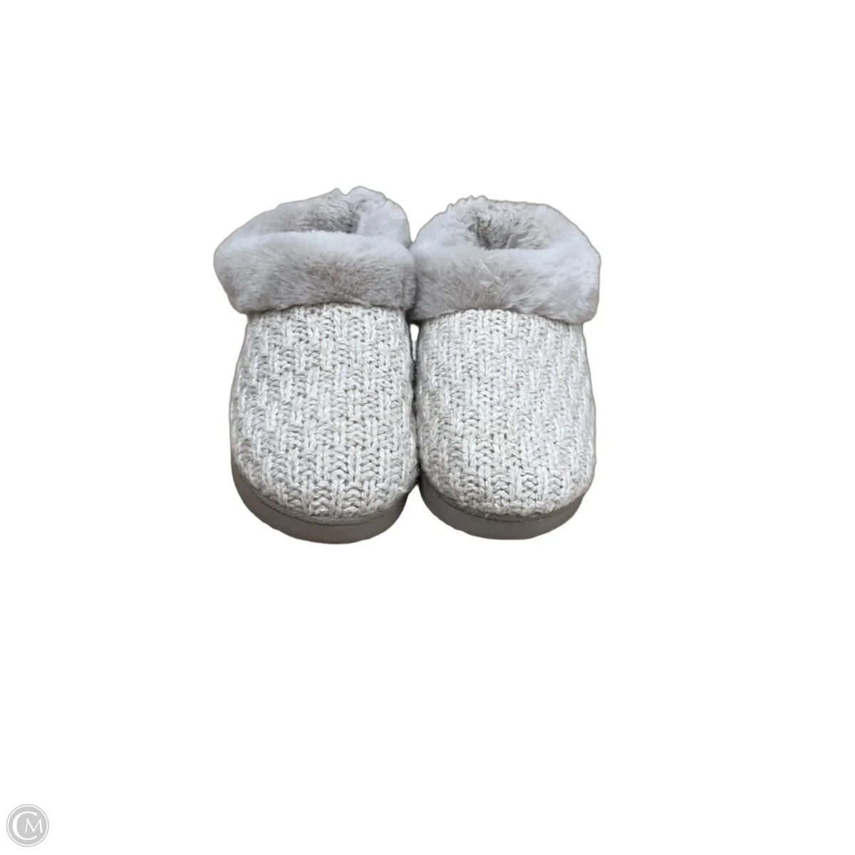 Slippers By Clothes Mentor In Grey