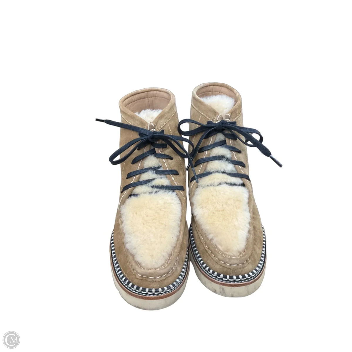 Boots Ankle Flats By Cma In Tan, Size: 8