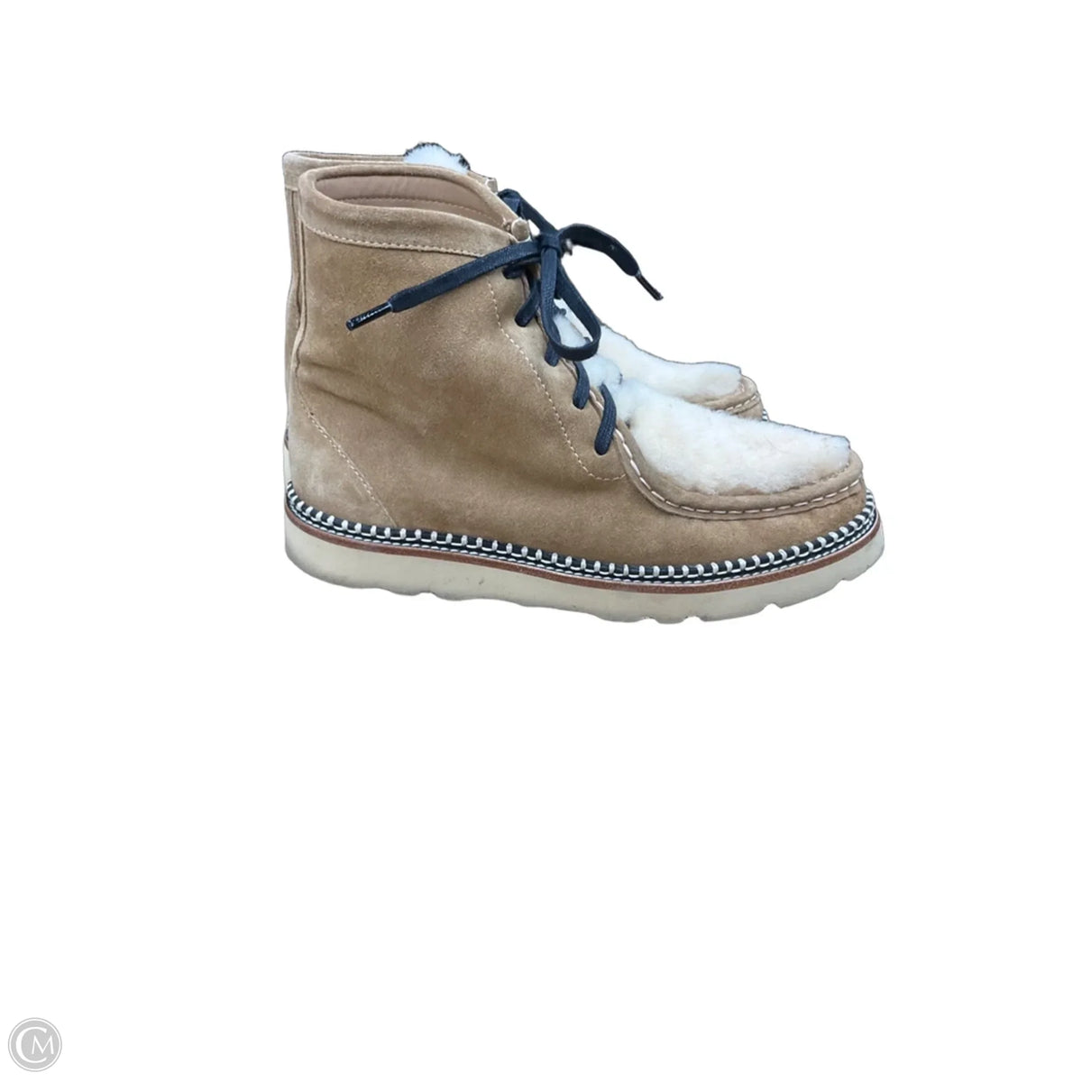 Boots Ankle Flats By Cma In Tan, Size: 8
