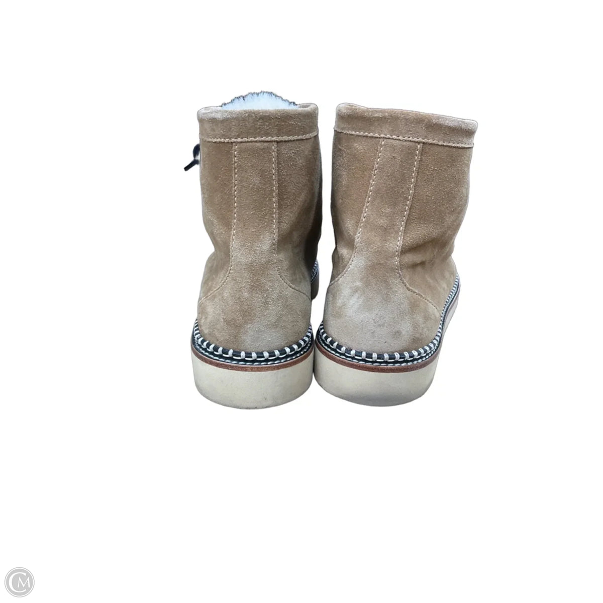 Boots Ankle Flats By Cma In Tan, Size: 8