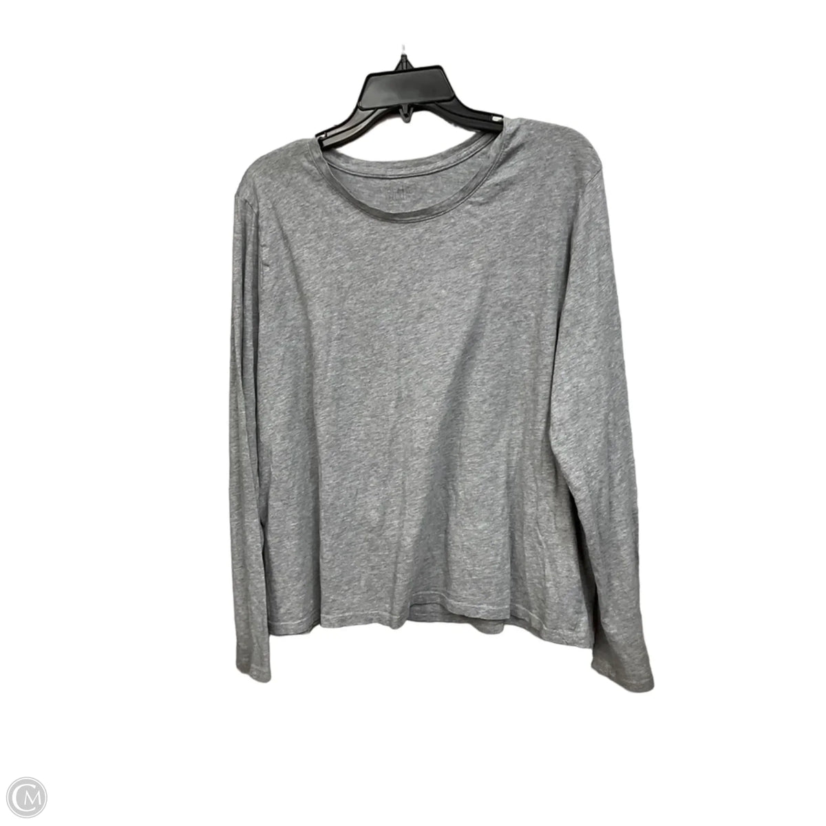 Top Long Sleeve Basic By Time And Tru In Grey, Size: Xl